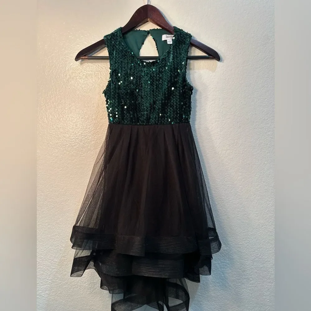 Speechless Kids Green Sequin Dress